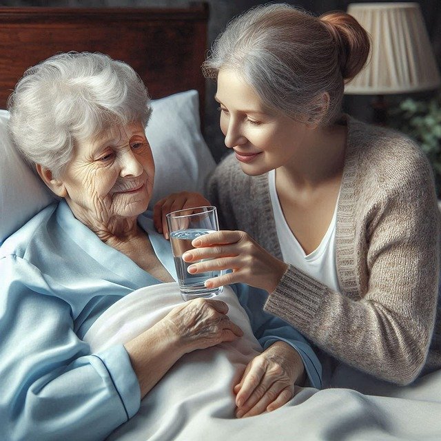 Confident senior couple planning extended care